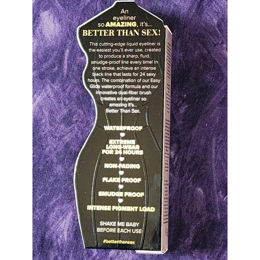 Too Faced Better Than Sex Waterproof 24HR Liquid Eyeliner Pen Deepest Black NIB